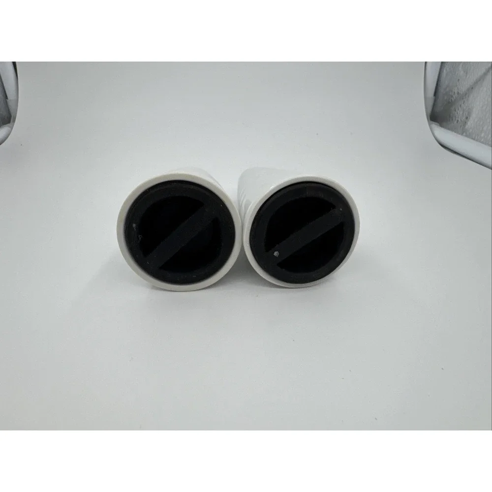 Vintage White Cone Shaped‎ Ceramic Salt & Pepper Shakers MCM Retro Design